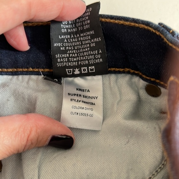 Hudson “Krista Super Skinny” dark distressed jean 29 - Picture 8 of 9